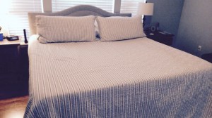 Mu husband made the bed